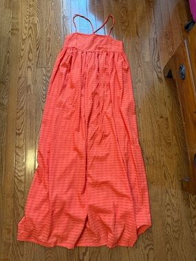 Boohoo orange Maxi Dress with Spaghetti Straps